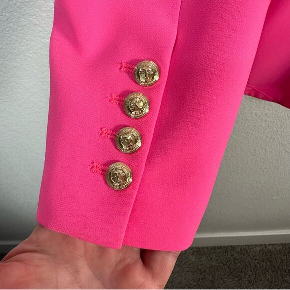 Retrofete NWT Women’s Kristen Blazer in Hyper Pink Size Large - Picture 12 of 15